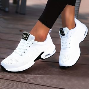 New Spring And Summer Women'S Breathable Mesh Sneakers 2026, Featuring Air-Cushioned Casual Shoes with Thick Soles, Suitable for Dance, Fitness Cross-Training, Road Running, Lightweight And Comfortable Soft-Soled Travel Shoes, Hiking Shoes