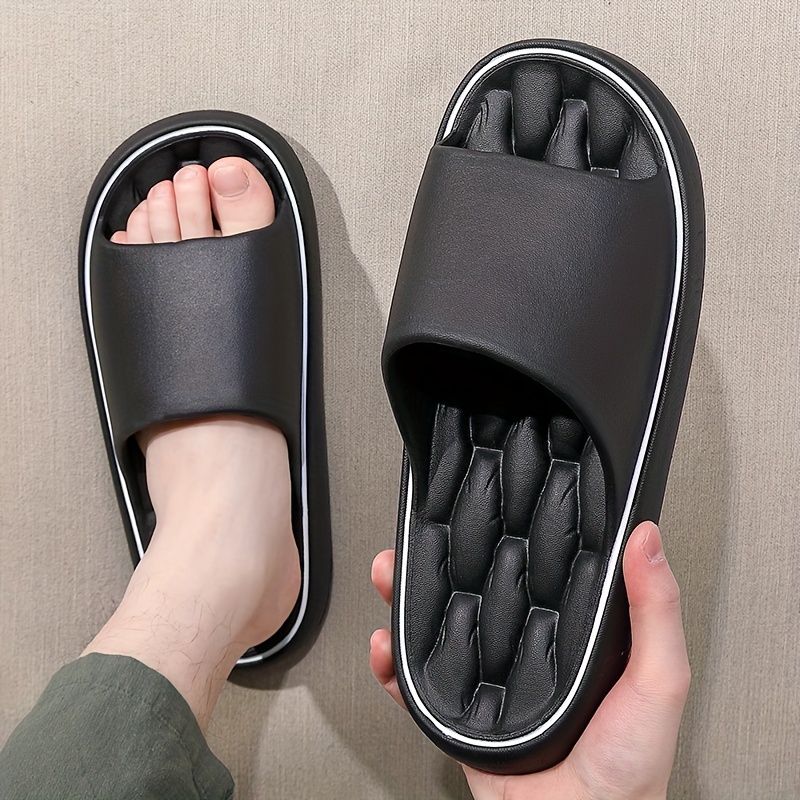 Men’s Large Size Black EVA Slippers- Non-Slip Quick-Dry Breathable Open-Toe Design, Ergonomic Comfort with Arch Support and Cushioning Insole, All-Season Indoor and Outdoor Home Training Shoes, Lightweight and Durable PU Sole Fabric Lining, Sports, Soft Slippers for Women, Slippers for Men Non Slip, Men Slippers High Quality, Fall Slippers, Slipper Boots, Quickdry Footwear, Sporty Slippers, Casual Footwear, Cushioned Insole, Slipresistant Footwear, Supportive Footwear,