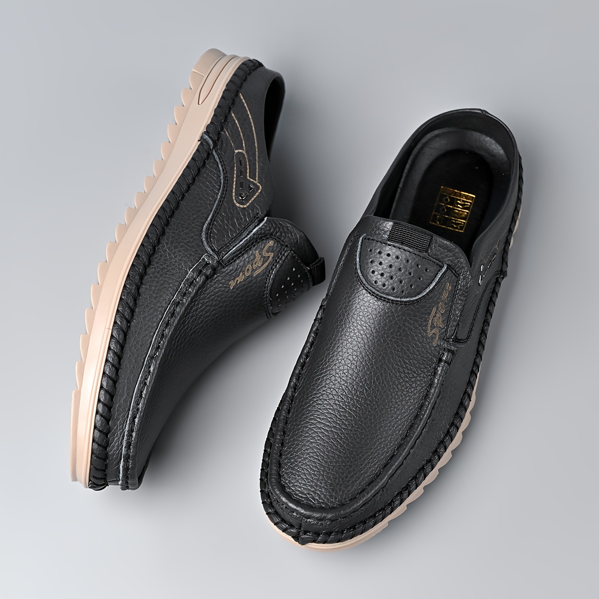 Top-grain Cowhide Upper, 2025 High-end New Men's Semi-enclosed Mule Shoes, Hand-stitched Upper for Enhanced Durability. Available in 3 Colors, Comfortable and Stylish, Breathable and Lightweight Slip-on Men's Sandals. Offered in 10 Sizes for All-day - Image 10