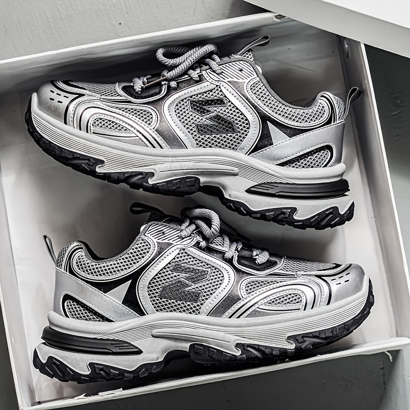 Breathable Men'S Casual Sneakers, Suitable for Comfortable Wear for All Year Round, Lace-Up Design, Low Top, Road Running Shoes, Suitable for All Seasons, Traveling, Running, Outdoor, Skateboarding Shoes, Shoes for Men, Men Shoes - Image 8