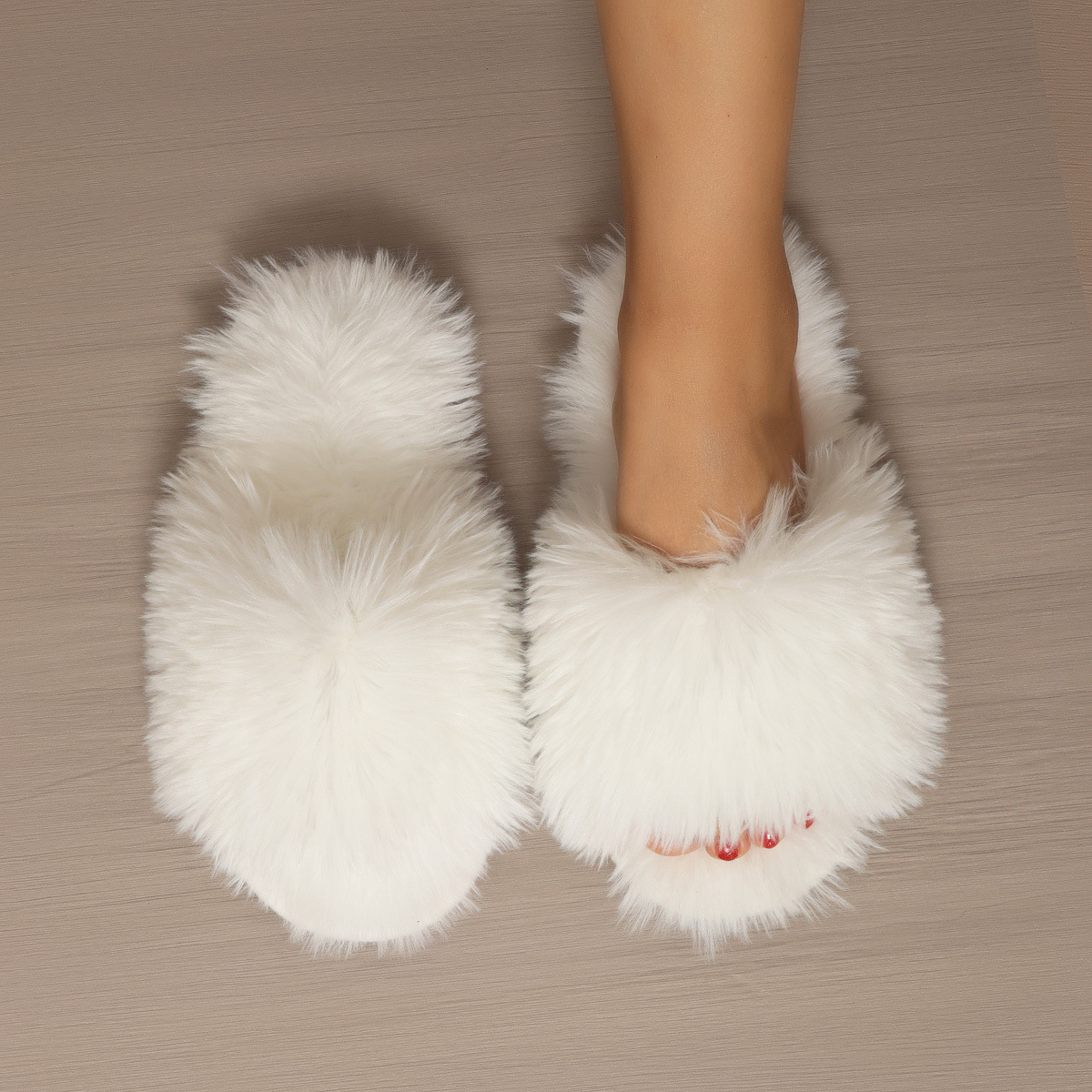 Ladies' Slip-On Indoor Footwear - Extremely Soft Long Plush Faux Fur Look, Non-Skid Bottom - Perfect for Year-Round Use in Living Room, Bedroom, Spa Relaxation Footwear - A Must-Have Cozy Attire for Women, Stylish Home Accent, Comfortable Padding - Image 3
