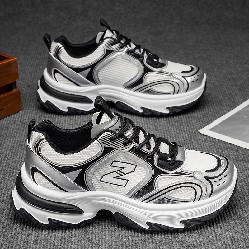 Breathable Men'S Casual Sneakers, Suitable for Comfortable Wear for All Year Round, Lace-Up Design, Low Top, Road Running Shoes, Suitable for All Seasons, Traveling, Running, Outdoor, Skateboarding Shoes, Shoes for Men, Men Shoes - Image 6