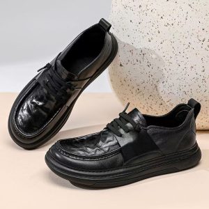 Genuine Leather Men's Shoes, Comfortable Slip-on Loafers, Stylish Casual Moccasins