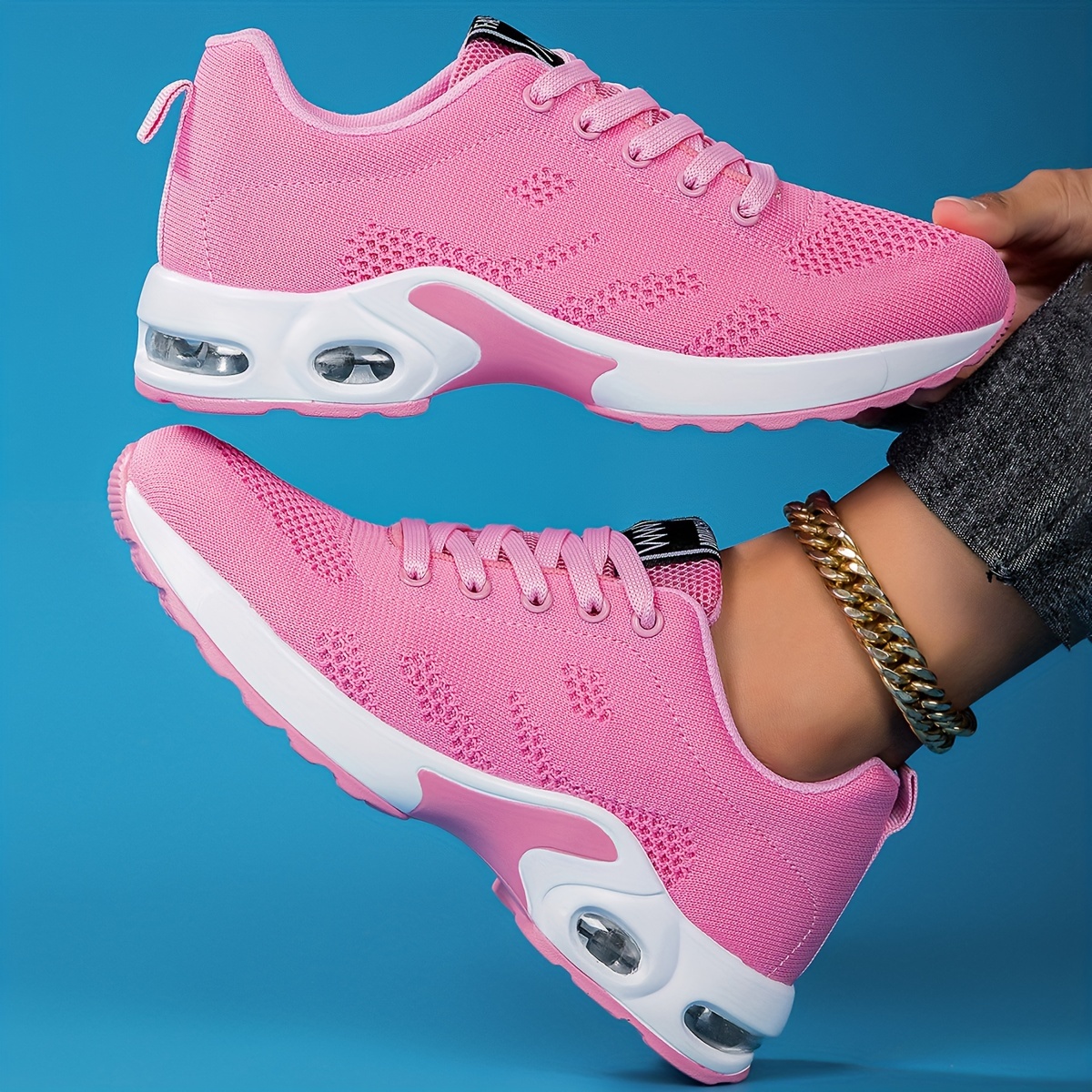 New Spring And Summer Women'S Breathable Mesh Sneakers 2026, Featuring Air-Cushioned Casual Shoes with Thick Soles, Suitable for Dance, Fitness Cross-Training, Road Running, Lightweight And Comfortable Soft-Soled Travel Shoes, Hiking Shoes - Image 7