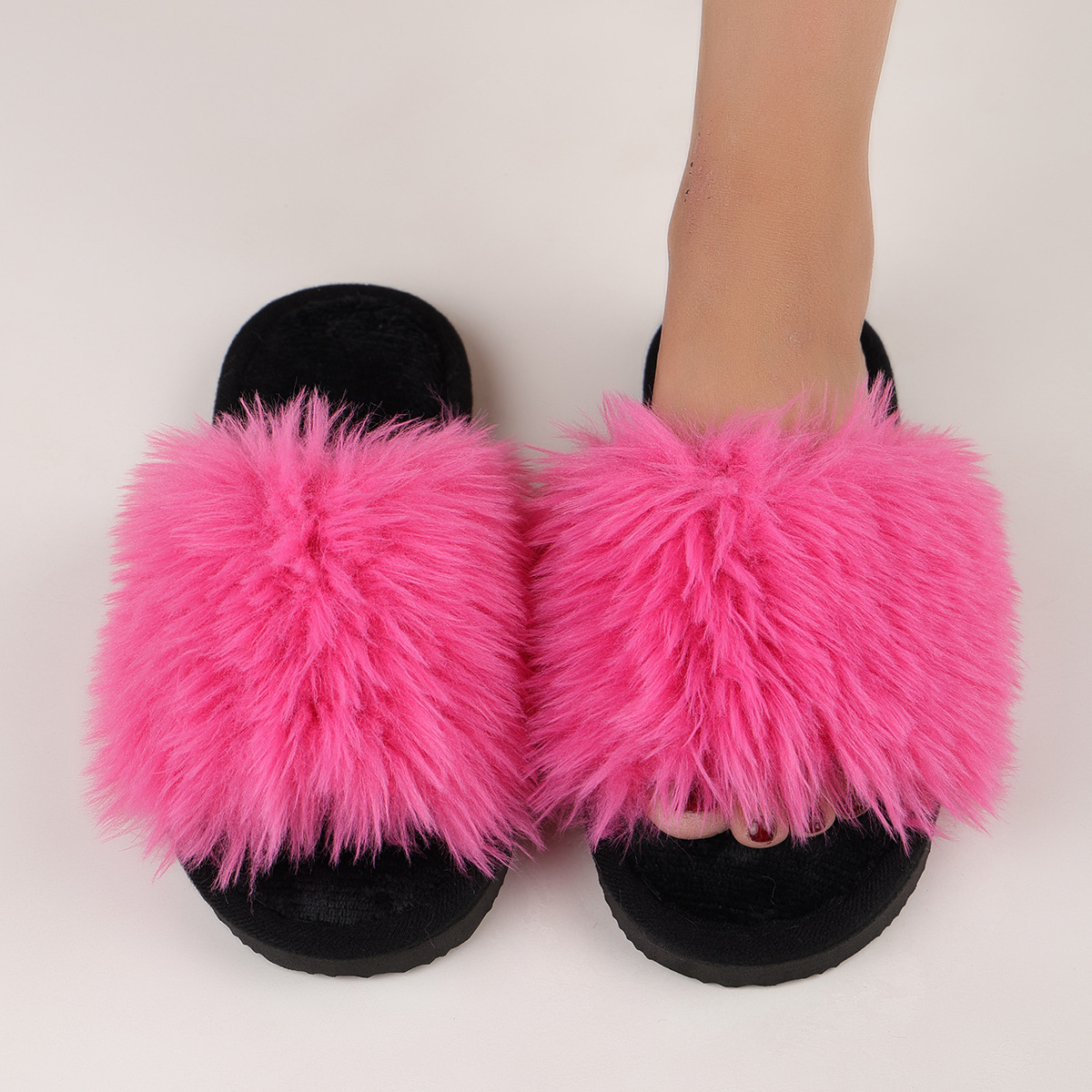 Ladies’ Slip-On Indoor Footwear – Extremely Soft Long Plush Faux Fur Look, Non-Skid Bottom – Perfect for Year-Round Use in Living Room, Bedroom, Spa Relaxation Footwear – A Must-Have Cozy Attire for Women, Stylish Home Accent, Comfortable Padding