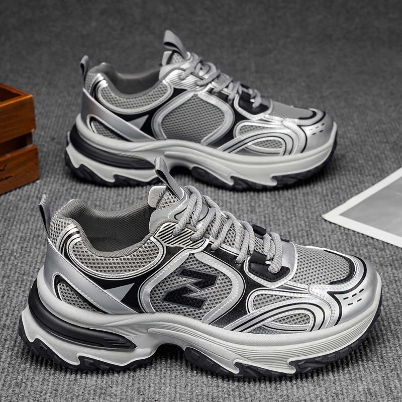 Breathable Men'S Casual Sneakers, Suitable for Comfortable Wear for All Year Round, Lace-Up Design, Low Top, Road Running Shoes, Suitable for All Seasons, Traveling, Running, Outdoor, Skateboarding Shoes, Shoes for Men, Men Shoes - Image 7