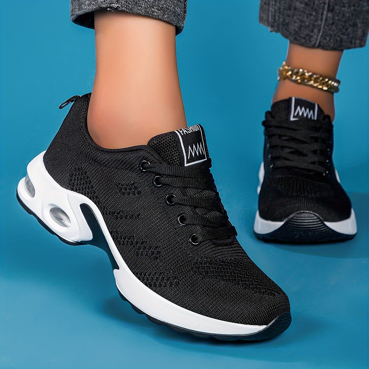 New Spring And Summer Women'S Breathable Mesh Sneakers 2026, Featuring Air-Cushioned Casual Shoes with Thick Soles, Suitable for Dance, Fitness Cross-Training, Road Running, Lightweight And Comfortable Soft-Soled Travel Shoes, Hiking Shoes - Image 6