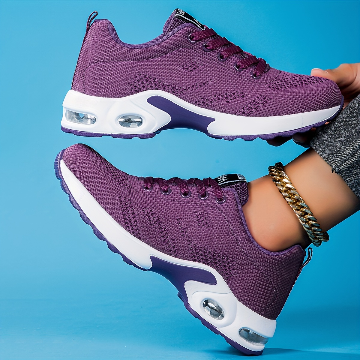 New Spring And Summer Women'S Breathable Mesh Sneakers 2026, Featuring Air-Cushioned Casual Shoes with Thick Soles, Suitable for Dance, Fitness Cross-Training, Road Running, Lightweight And Comfortable Soft-Soled Travel Shoes, Hiking Shoes - Image 11
