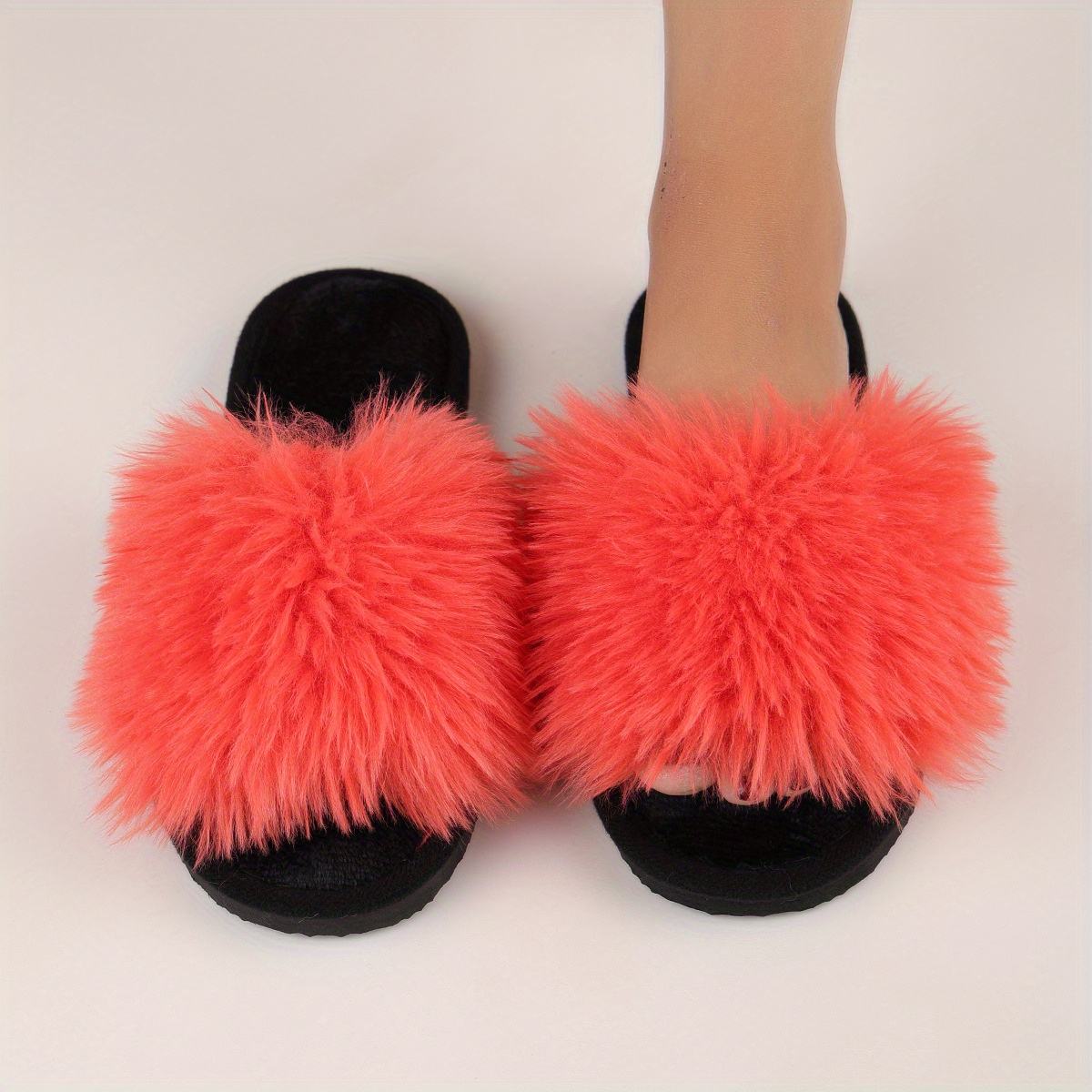 Ladies' Slip-On Indoor Footwear - Extremely Soft Long Plush Faux Fur Look, Non-Skid Bottom - Perfect for Year-Round Use in Living Room, Bedroom, Spa Relaxation Footwear - A Must-Have Cozy Attire for Women, Stylish Home Accent, Comfortable Padding - Image 5